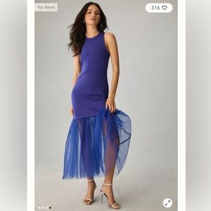 Anthropologie Purple and Blue Dress